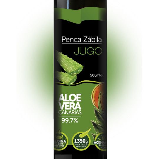 Jugo Aloe Vera Puro Penca Zabila Cristal - 500 ml - 99,7% 2 - Penca Zábila 