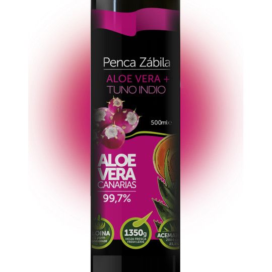 Aloe Vera Juice + Canary Tuno Indio Penca Zabila 500 ml - 99,7% 2 - Penca Zábila 