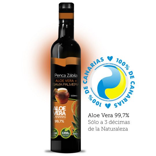 Aloe Vera + Miel Palma de Canarias Penca Zabila - 500 ml - 99,7%