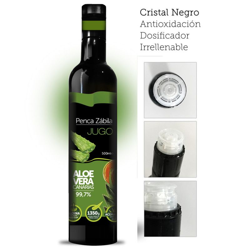 Aloe Vera Saft Penca Zabila 500 ml Crystal Premium - 99.7 % 4 - Penca Zábila 