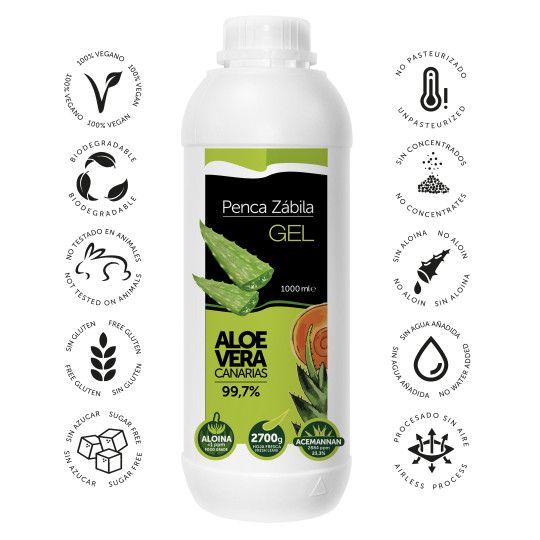 Gel Aloe Vera Fresco Penca Zabila 1 Litro