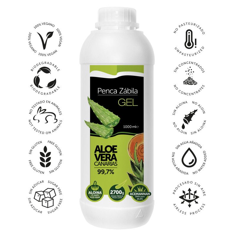 Gel Aloe Vera Fresco Penca Zabila 1 Litro