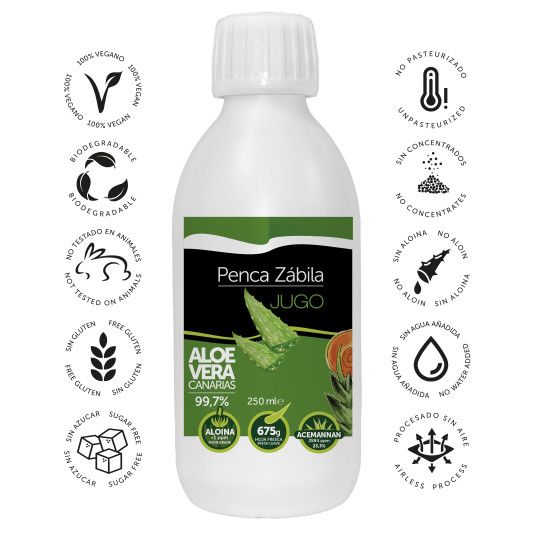 Jugo Puro Aloe Vera Penca Zabila 250ml