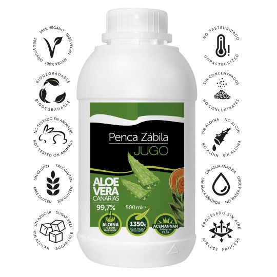 Aloe Vera Juice Penca Zabila 500ml 99.7% 10 - Penca Zábila