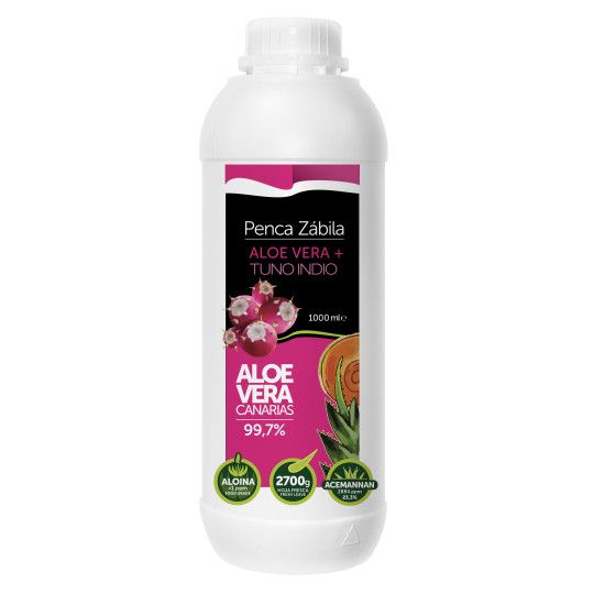 Jugo Natural Aloe + Tuno Indio Puro Penca Zabila 1000ml Penca Zábila