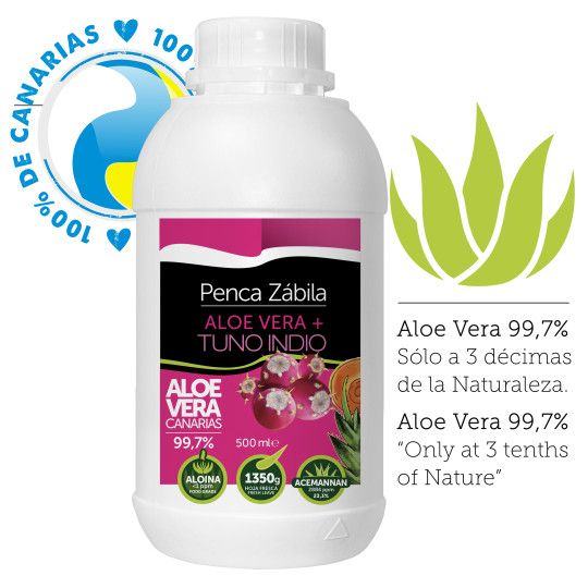 Aloe Vera + Canarian Tuno Prickly Pear 99.7% 500 ml 3 - Penca Zábila 