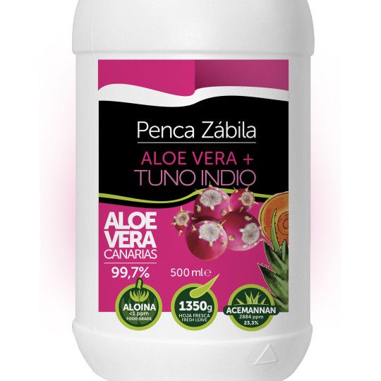 Jugo Puro Aloe + Tuno Indio Penca Zabila 500ml 5 - Penca Zábila 