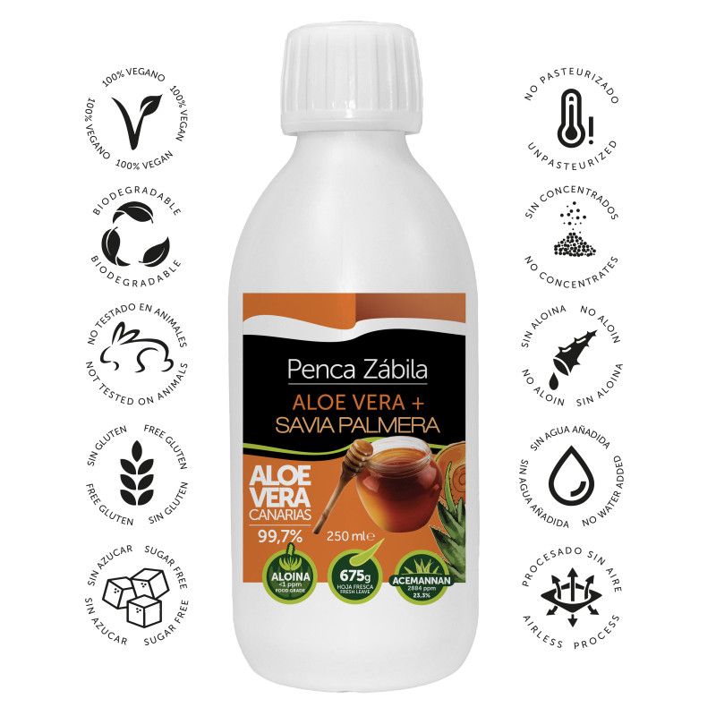 Pure Aloe Vera + Palm Honey Penca Zabila 250 ml 99,7%