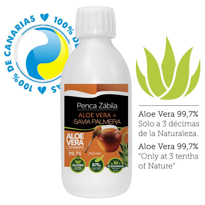 Canary Aloe Vera + Palm Honey Penca Zabila 250 ml 99,7%