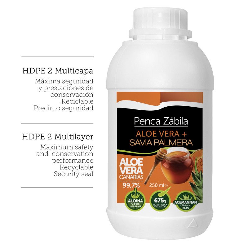 Aloe Vera Saft + Palm Honig Penca Zabila 500ml 99.7 % 4 - Penca Zábila 